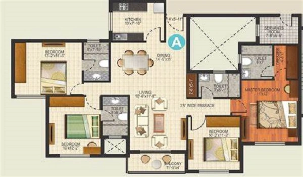 Featured Image of The Prestige City Bidadi 4 BHK Apartment Floor Plan